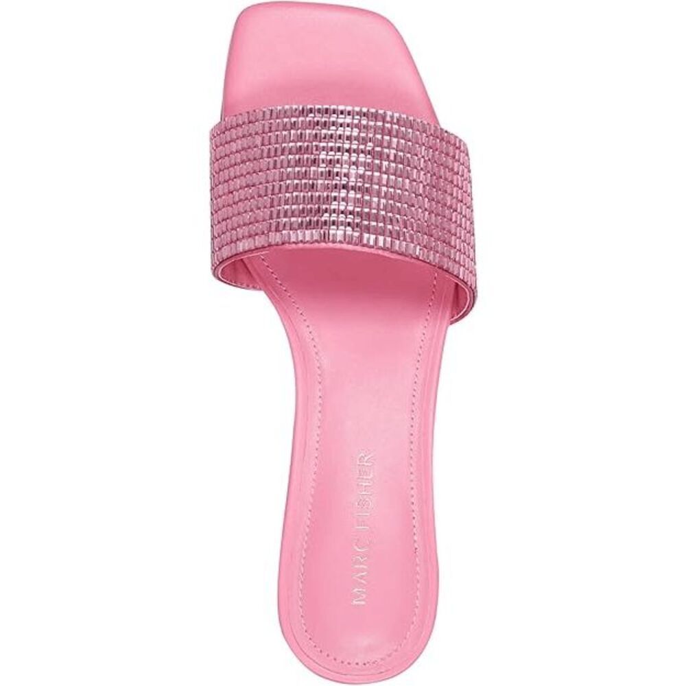 Marc Fisher Pink Embellished Slide Sandals - Picture 9 of 15